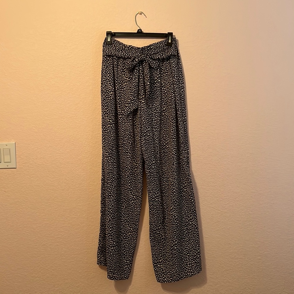 Black & White Wide Leg Dress Pants